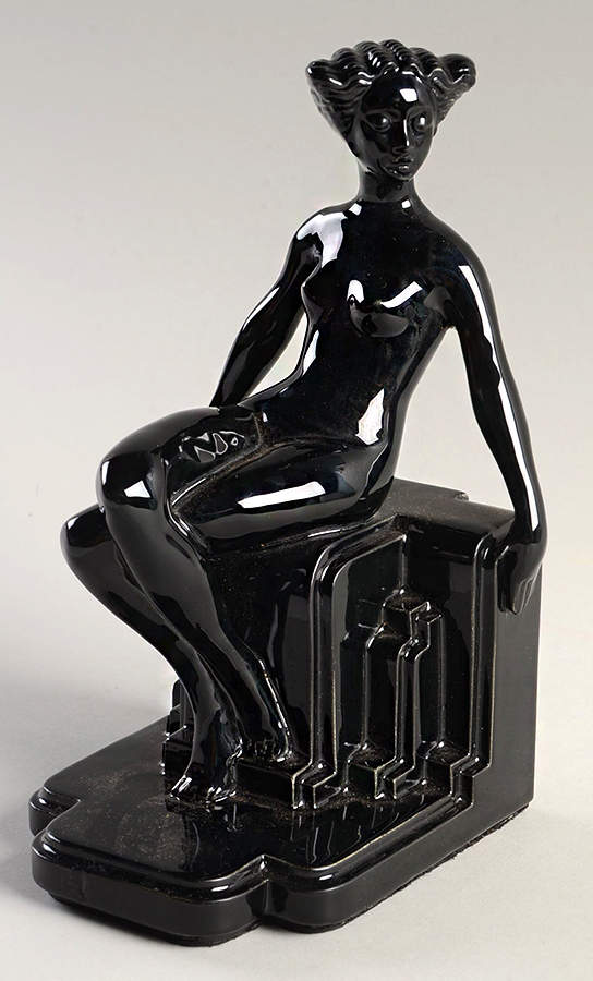 Art Deco Lady Single China Bookend by Fitz & Floyd-1