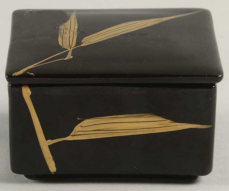 Bamboo Noir Square Box with Lid by Fitz & Floyd-1