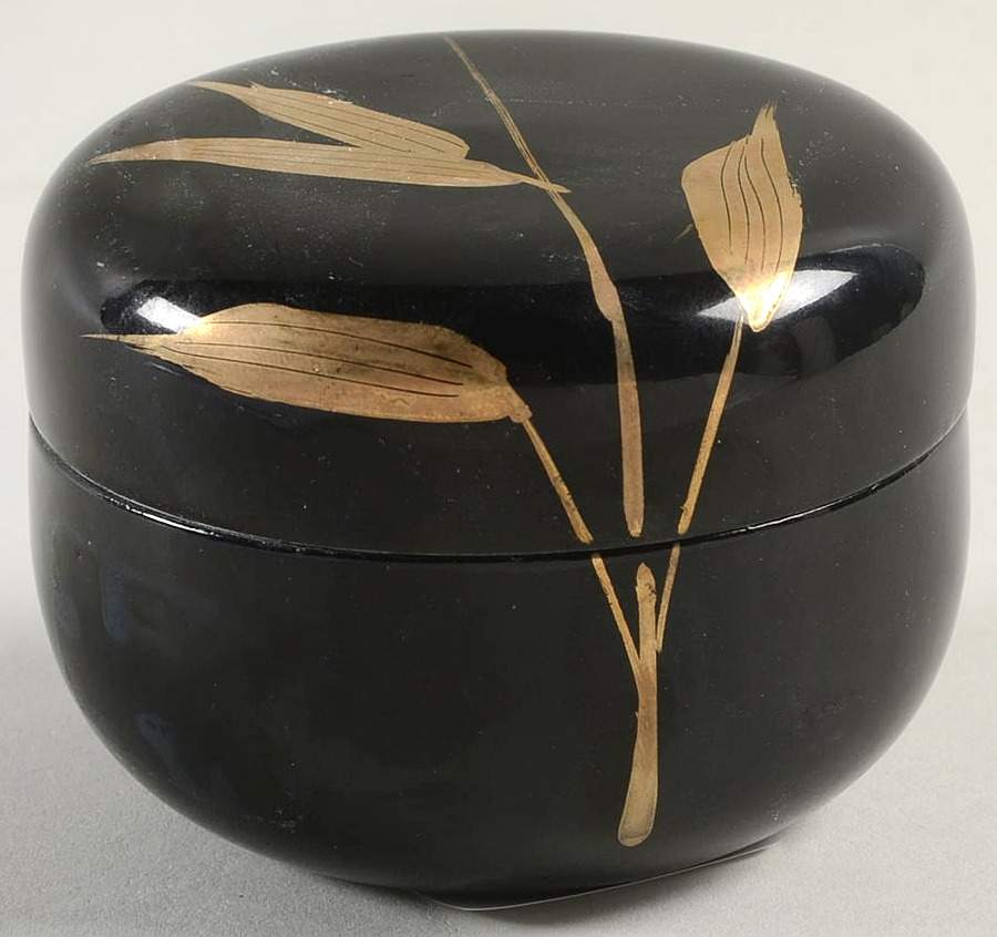 Bamboo Noir 3" Round Box & Lid by Fitz & Floyd-1