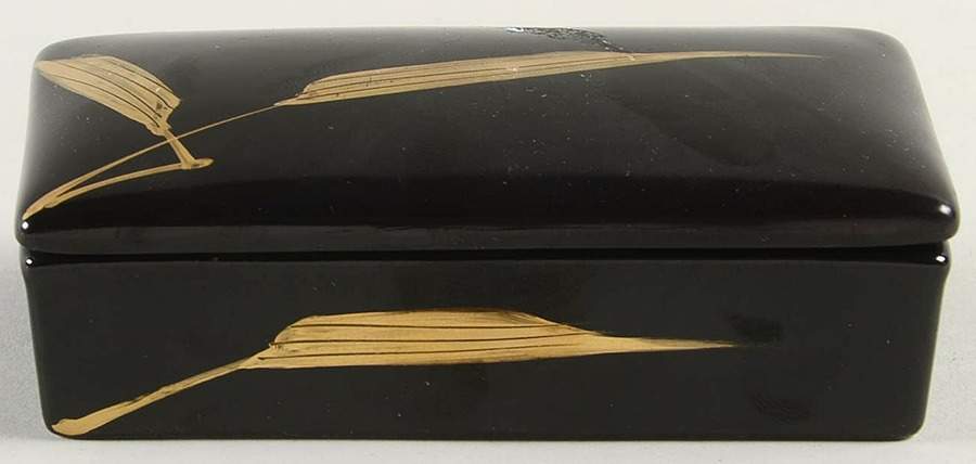 Bamboo Noir Rectangular Box with Lid by Fitz & Floyd-1