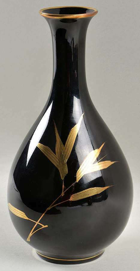 Bamboo Noir 9" Bud Vase by Fitz & Floyd-1