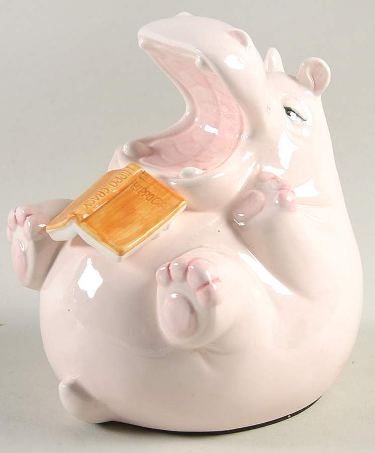 Hippos Single China Bookend by Fitz & Floyd-1