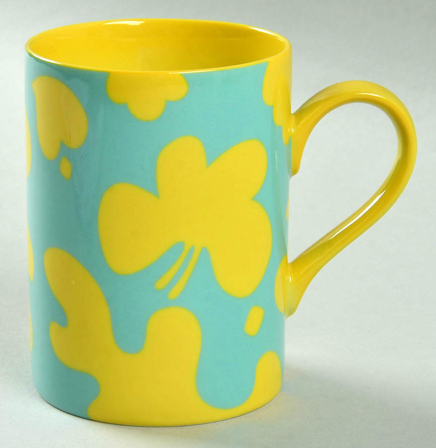 La Parisienne (Yellow on Turquoise) Mug by Fitz & Floyd-1