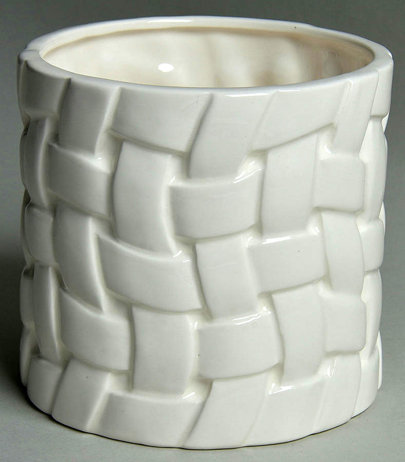 Ribbon Weave 4" Planter by Fitz & Floyd-1