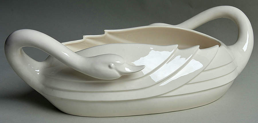French Deco Swans Centerpiece by Fitz & Floyd-1