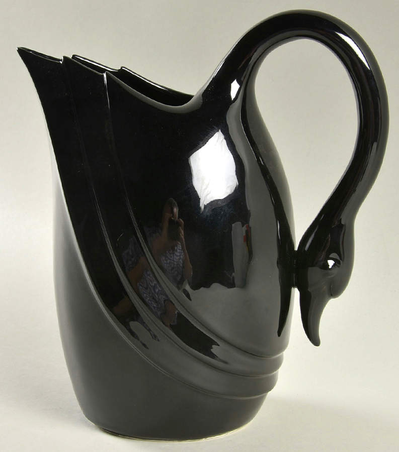 French Deco Swans 48 Oz Pitcher by Fitz & Floyd-1