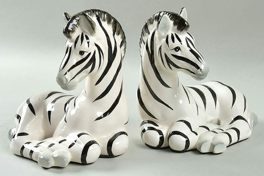 Zebra China Bookend - Set of 2 by Fitz & Floyd-1