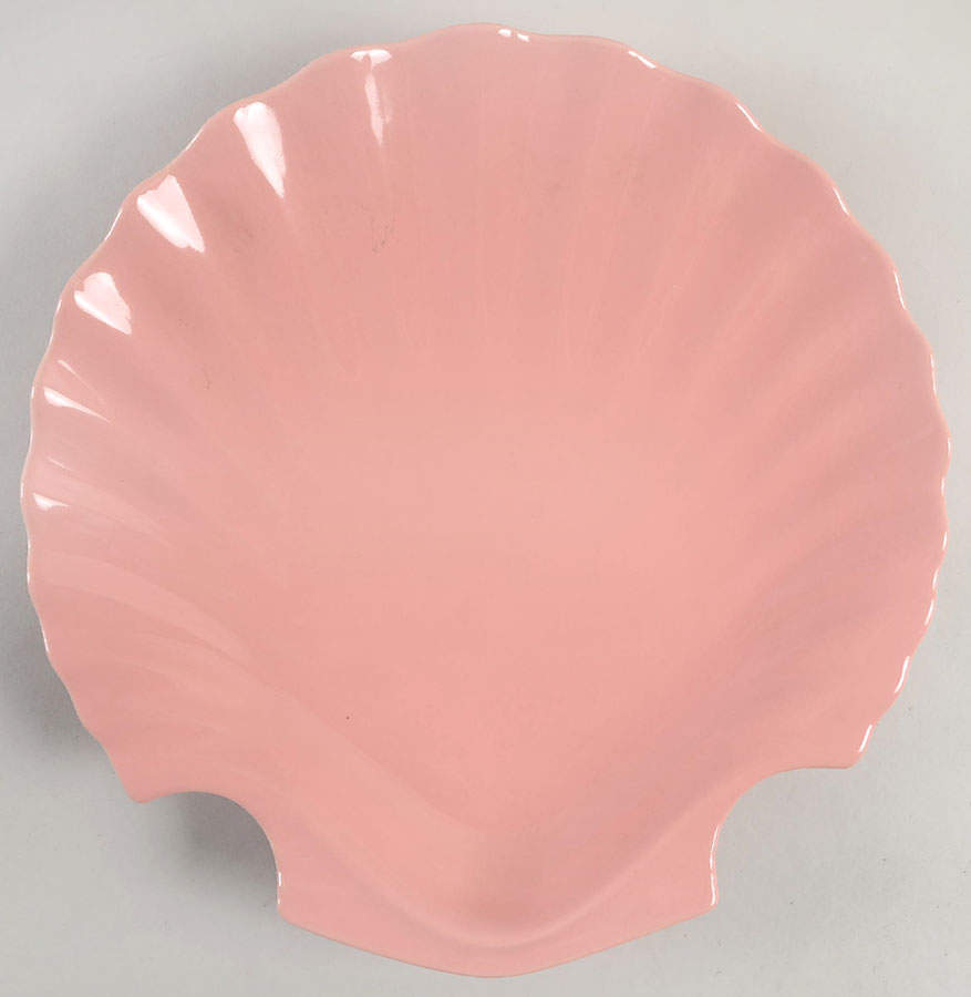 Total Color Spectrum Coral Peach (Round) Shell Plate by Fitz & Floyd-1