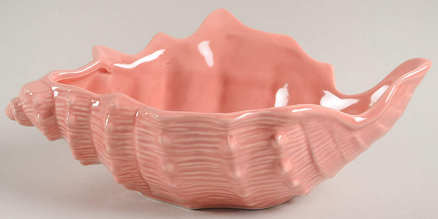 Total Color Spectrum Coral Peach (Round) Shell Shaped Bowl by Fitz & Floyd-1