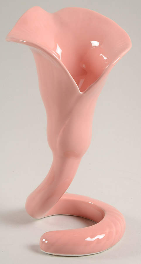 Total Color Spectrum Coral Peach (Round) Figural Candlestick by Fitz & Floyd-1