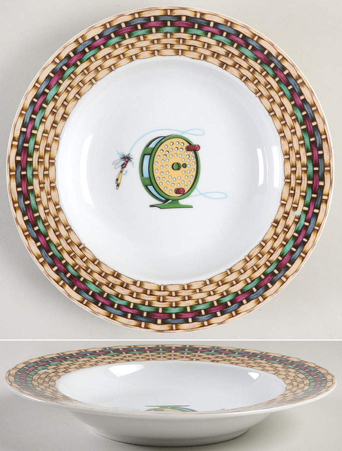 Fish Tales Large Rim Soup Bowl by Fitz & Floyd-1