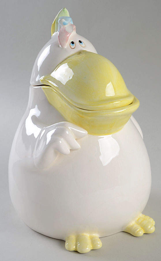 Goony Bird Cookie Jar & Lid by Fitz & Floyd-1