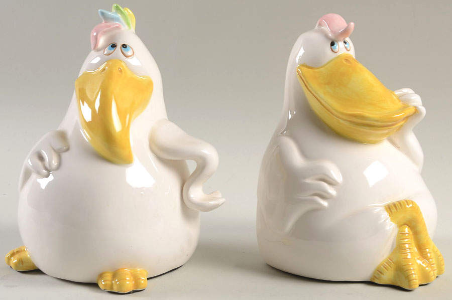 Goony Bird China Bookend - Set of 2 by Fitz & Floyd-1