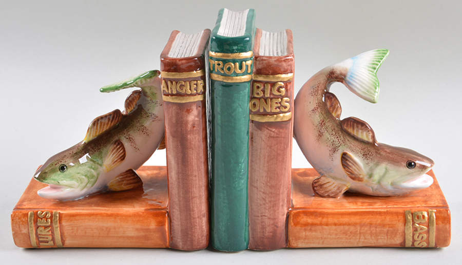 Fish Tales China Bookend - Set of 2 by Fitz & Floyd-1