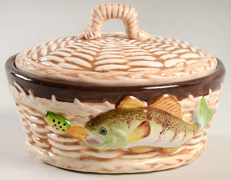Fish Tales Candy Box & Lid by Fitz & Floyd-1