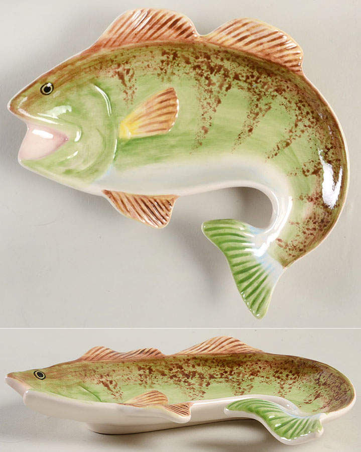 Fish Tales Spoon Rest/Holder (Holds 1 Spoon) by Fitz & Floyd-1