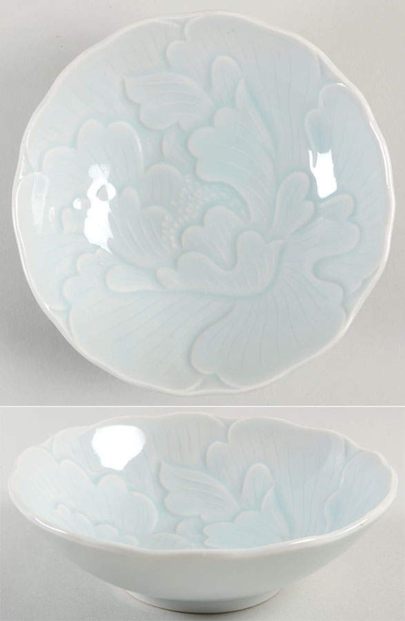 Peony (Celadon Blue) Coupe Cereal Bowl by Fitz & Floyd-1