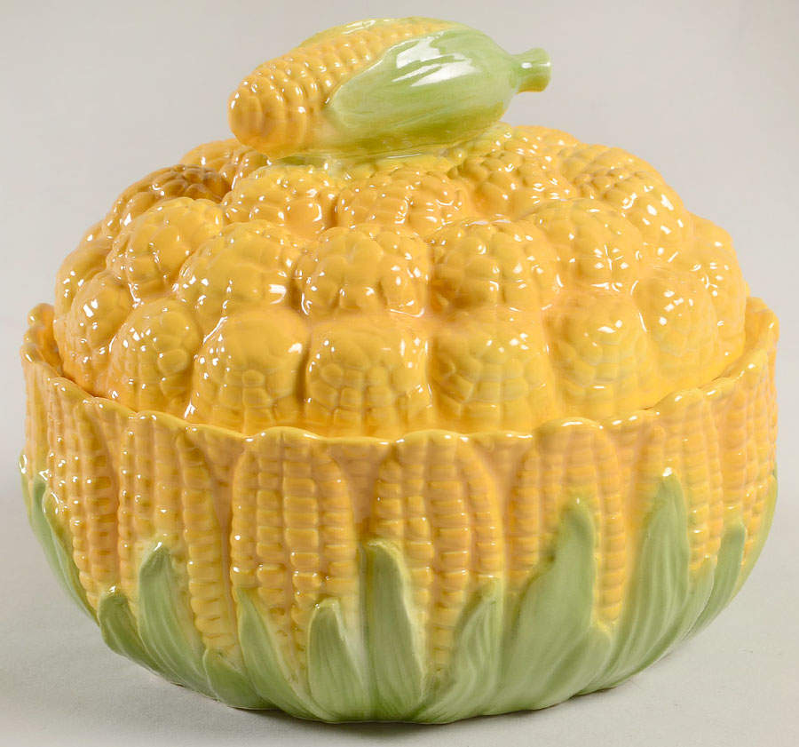 Corn Butter Tub & Lid by Fitz & Floyd-1