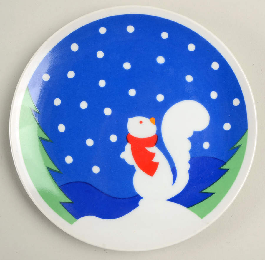Variations-Animals in Snow Salad Plate by Fitz & Floyd-1