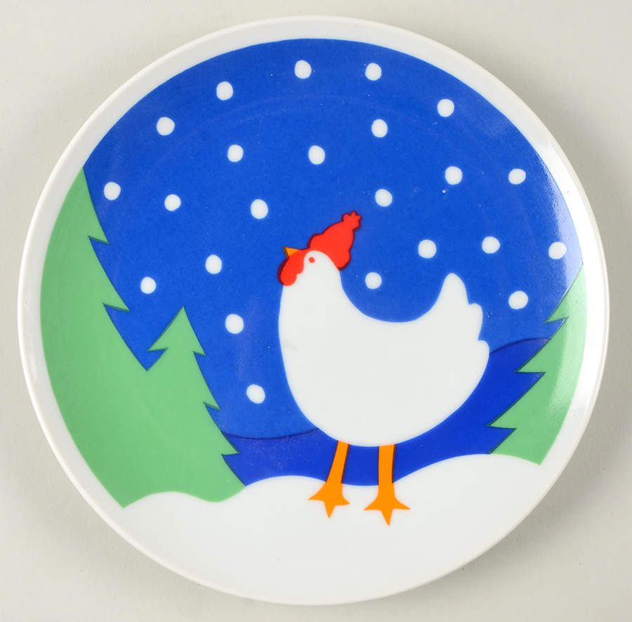 Variations-Animals in Snow Salad Plate by Fitz & Floyd-1