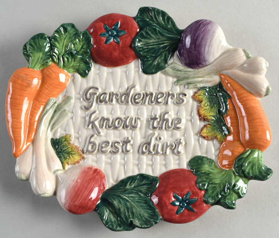 Gardener's Delight 10" Sentiment Tray by Fitz & Floyd-1