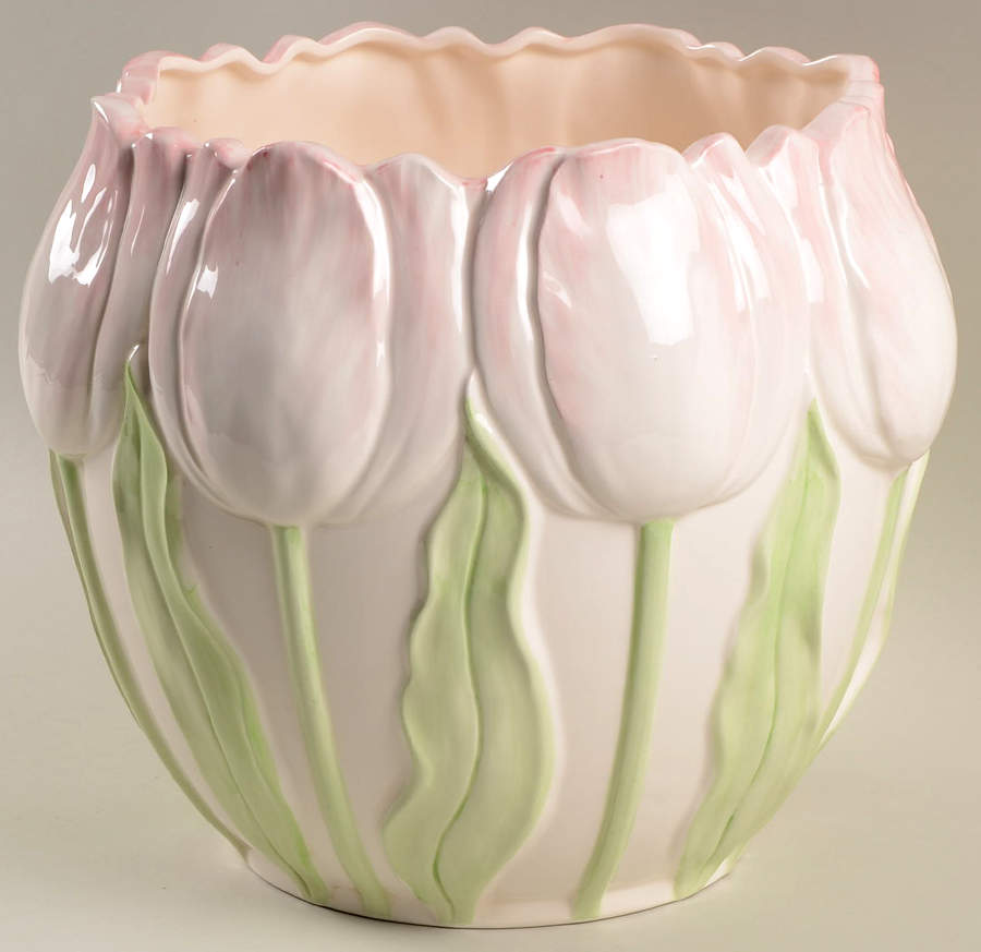 Tulip 9" Cachepot by Fitz & Floyd-1