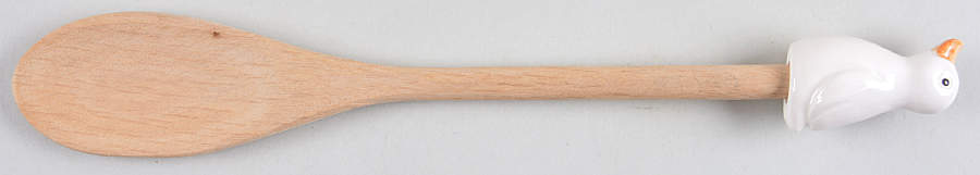 Gladys Duck Salad Serving Spoon with Wood Handle by Fitz & Floyd-1