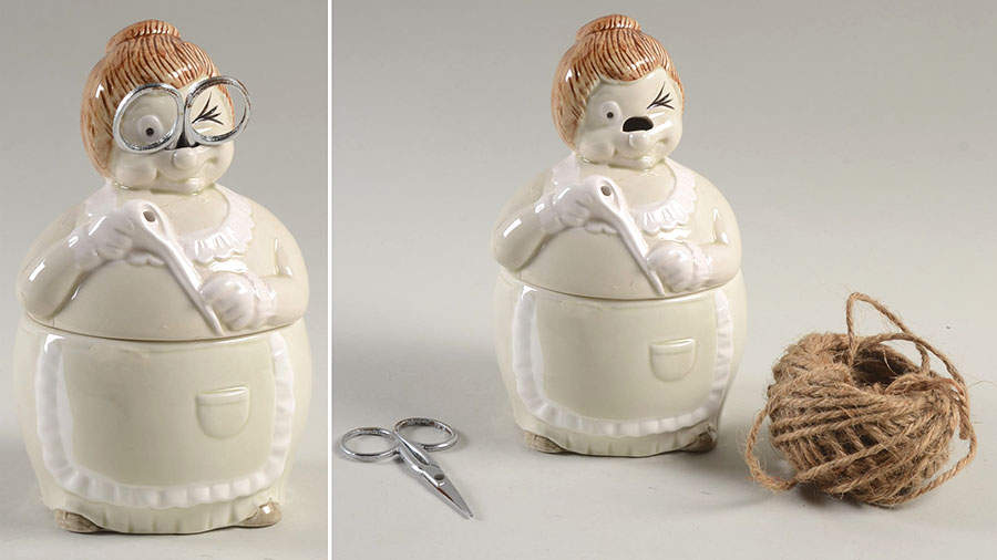 Granny 2 Piece String Caddy & Scissors by Fitz & Floyd-1