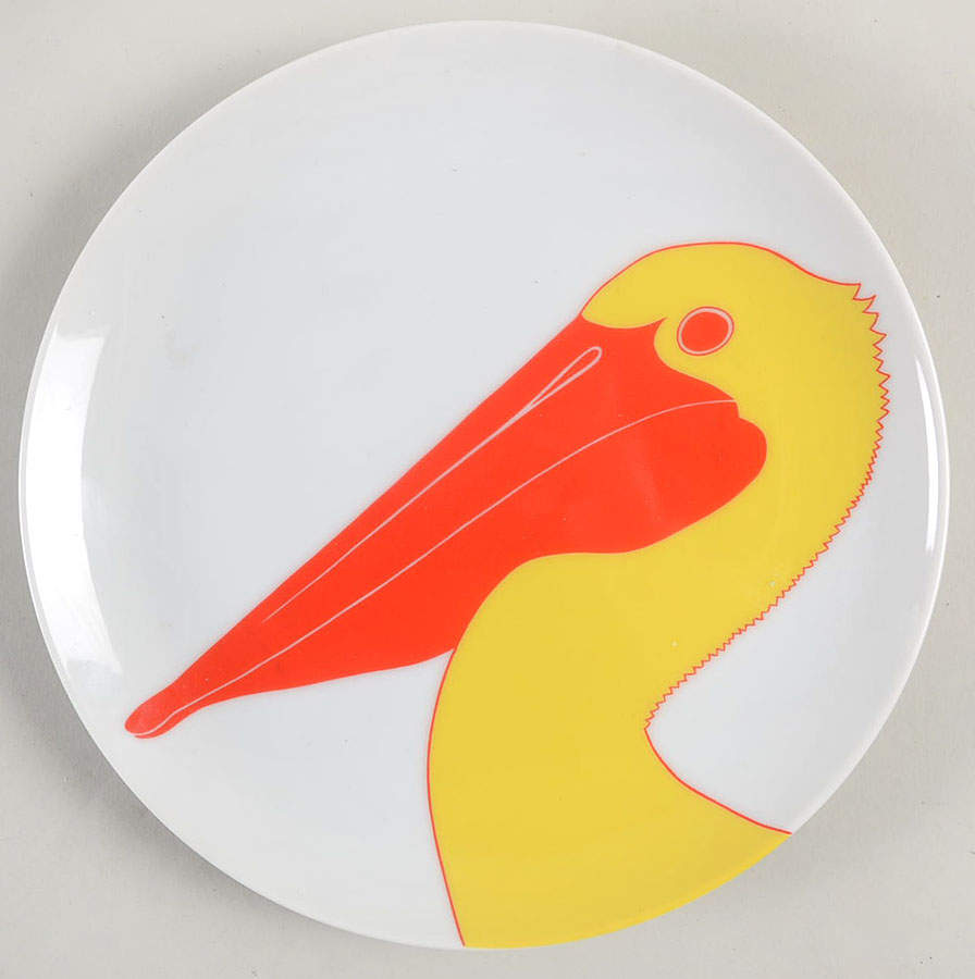 Birds of a Feather (White Background) Salad Plate by Fitz & Floyd-1