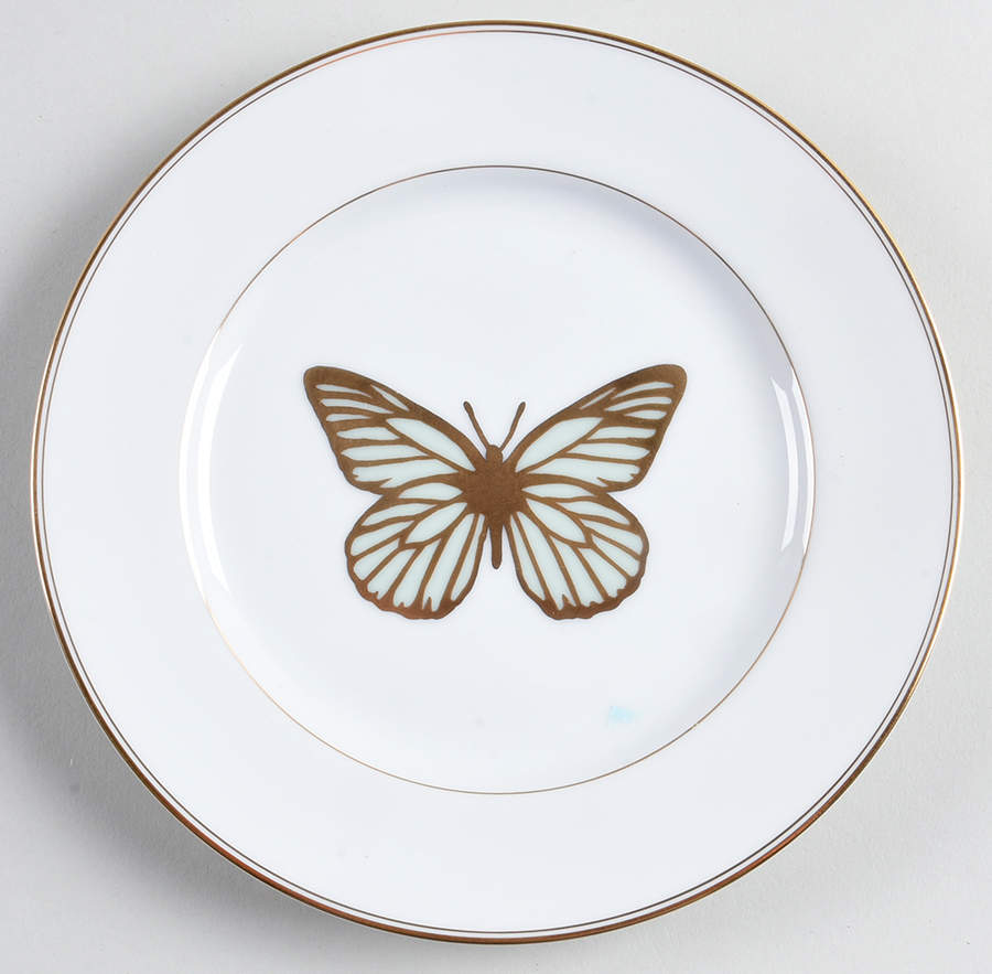 Golden Butterfly Salad Plate by Fitz & Floyd-1