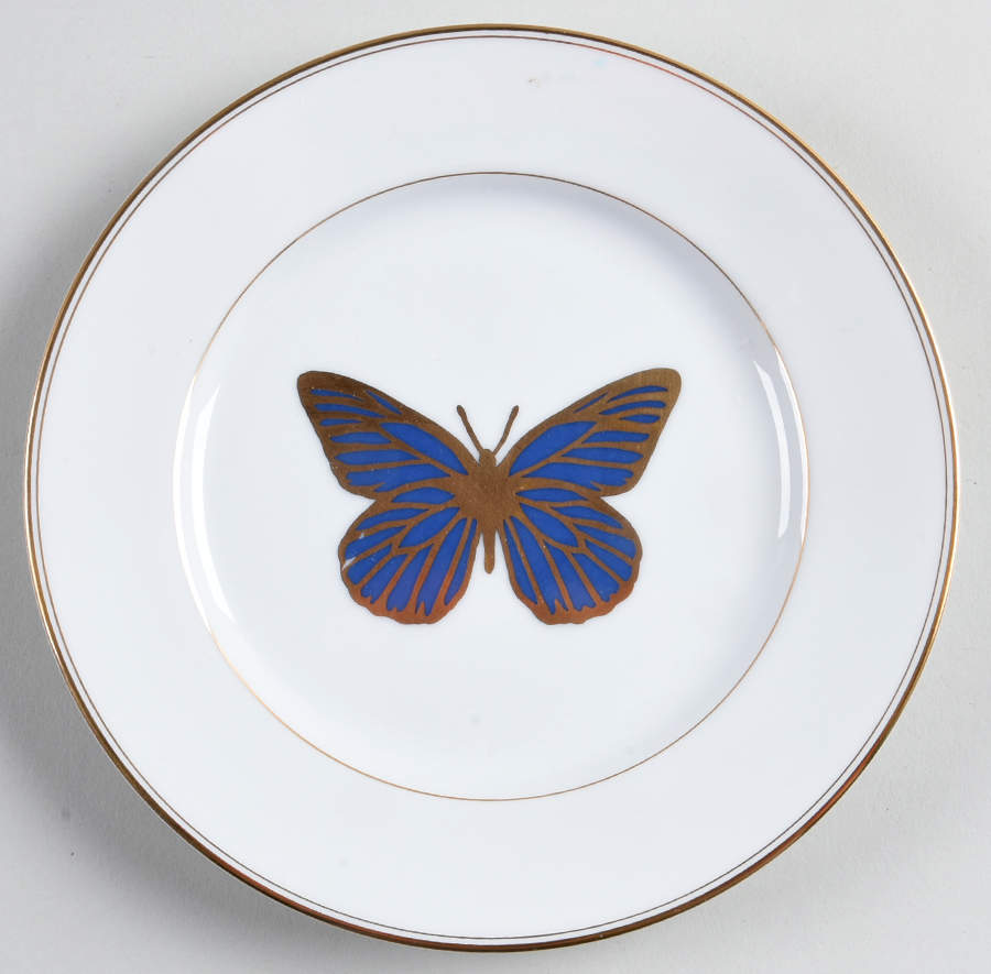 Golden Butterfly Salad Plate by Fitz & Floyd-1