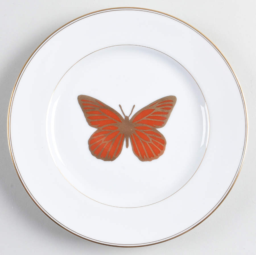 Golden Butterfly Salad Plate by Fitz & Floyd-1