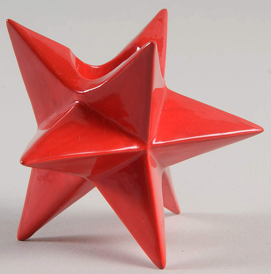 Christmas Star Figural Candlestick by Fitz & Floyd-1