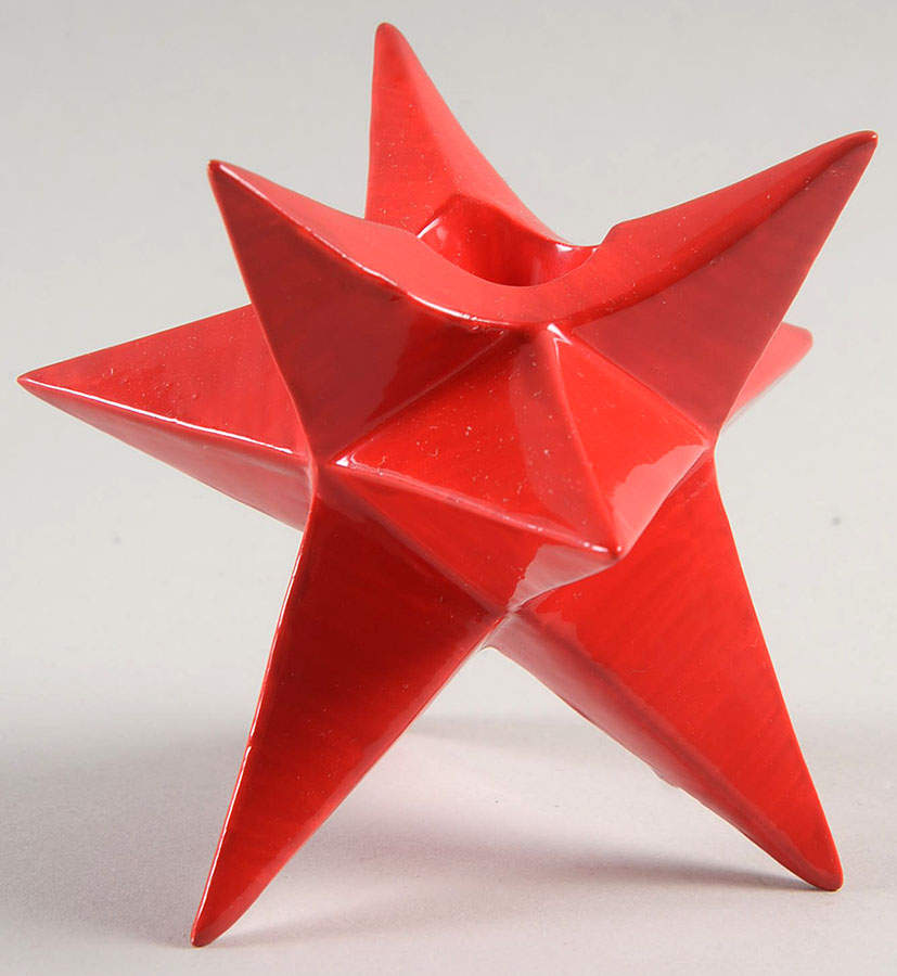 Christmas Star Figural Candlestick by Fitz & Floyd-1