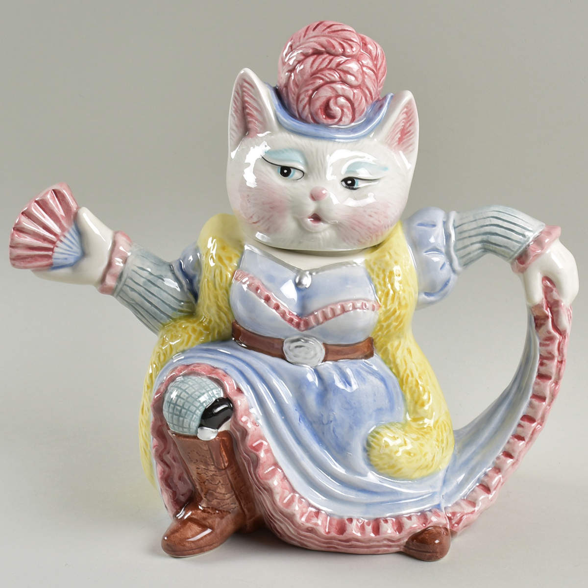 Cowboy Cats Teapot & Lid by Fitz & Floyd-1