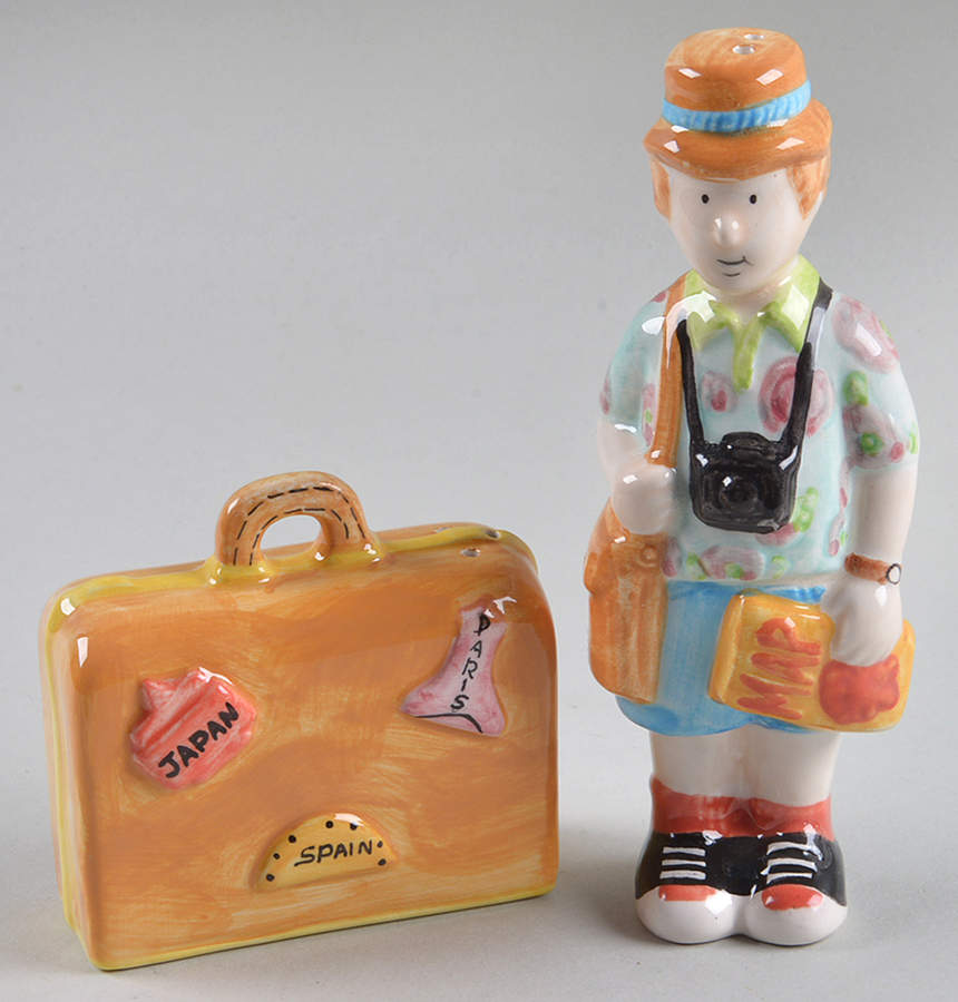 Movers and Shakers Figural Salt and Pepper by Fitz & Floyd-1