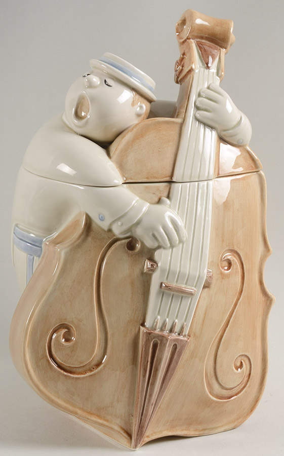 Rhythm and Blues Cookie Jar & Lid by Fitz & Floyd-1