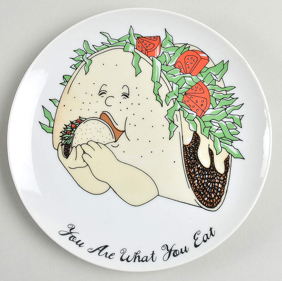You Are What You Eat Salad Plate by Fitz & Floyd-1
