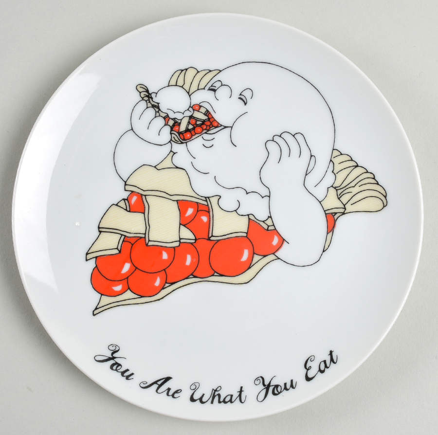 You Are What You Eat Salad Plate by Fitz & Floyd-1