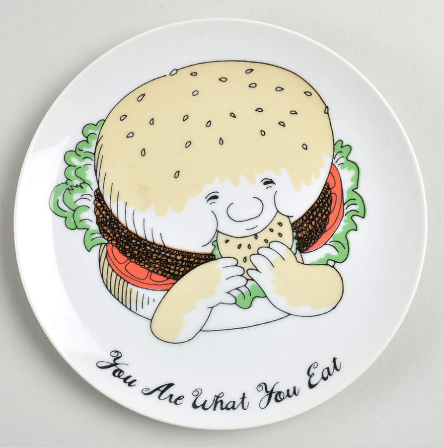 You Are What You Eat Salad Plate by Fitz & Floyd-1