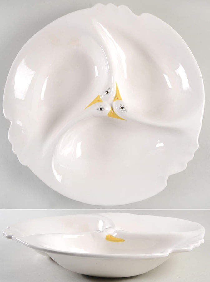 Les Ducks 3 Part Figural Server by Fitz & Floyd-1