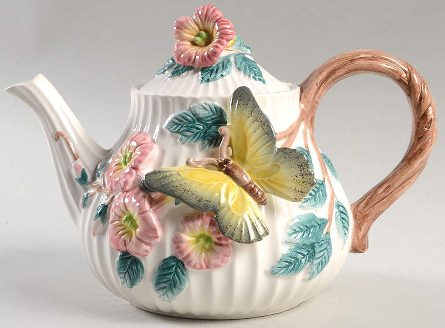 Papillon Teapot & Lid by Fitz & Floyd-1
