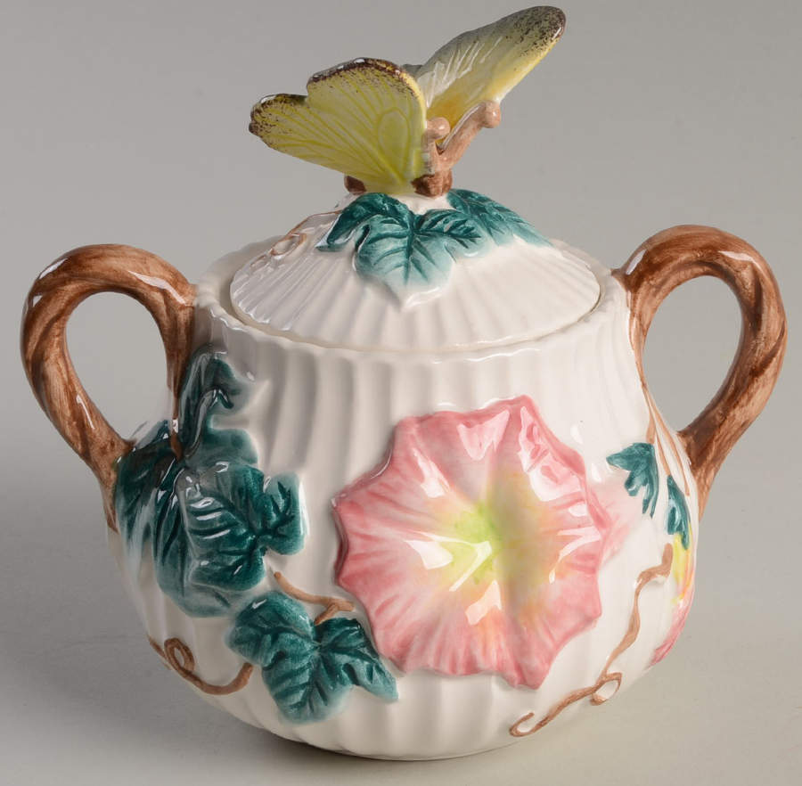 Papillon Sugar Bowl & Lid by Fitz & Floyd-1