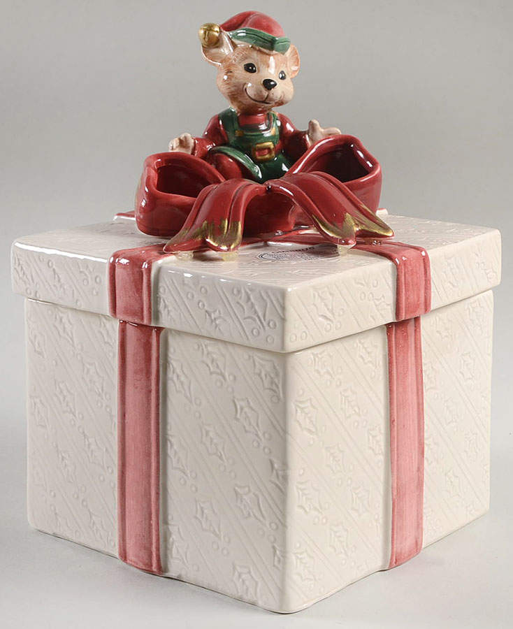 Mouse Elf Figural Box & Lid by Fitz & Floyd-1