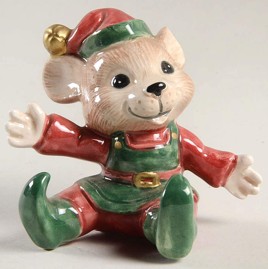 Mouse Elf Sitting Mouse Tumbler Figurine by Fitz & Floyd-1