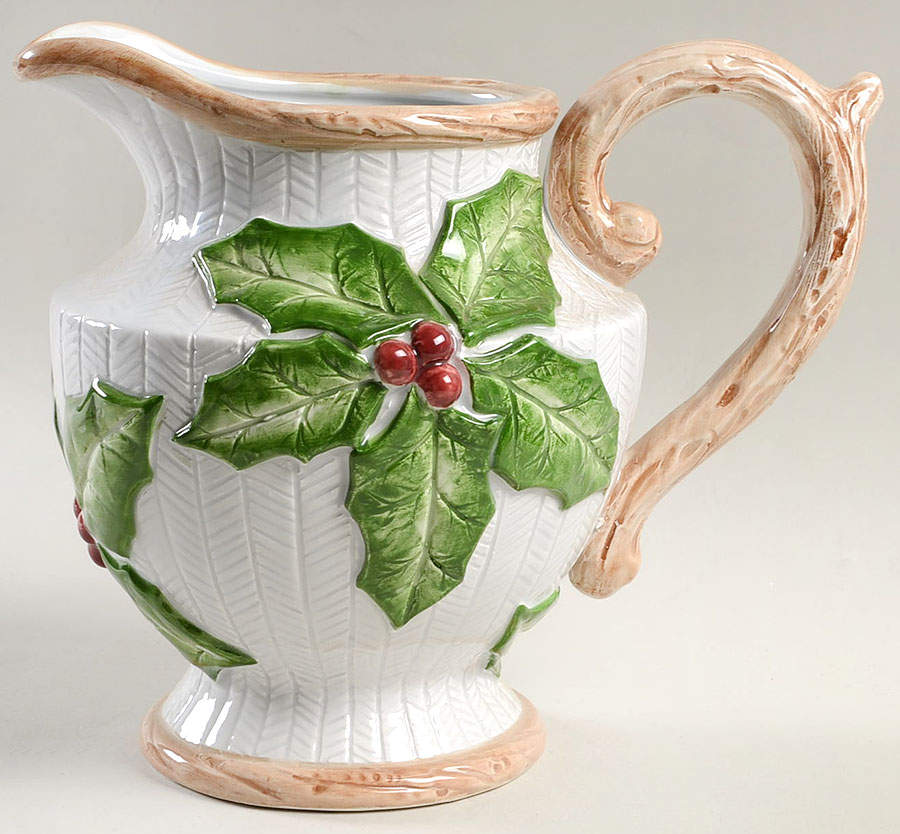 Holly Herringbone 48 Oz Pitcher by Fitz & Floyd-1