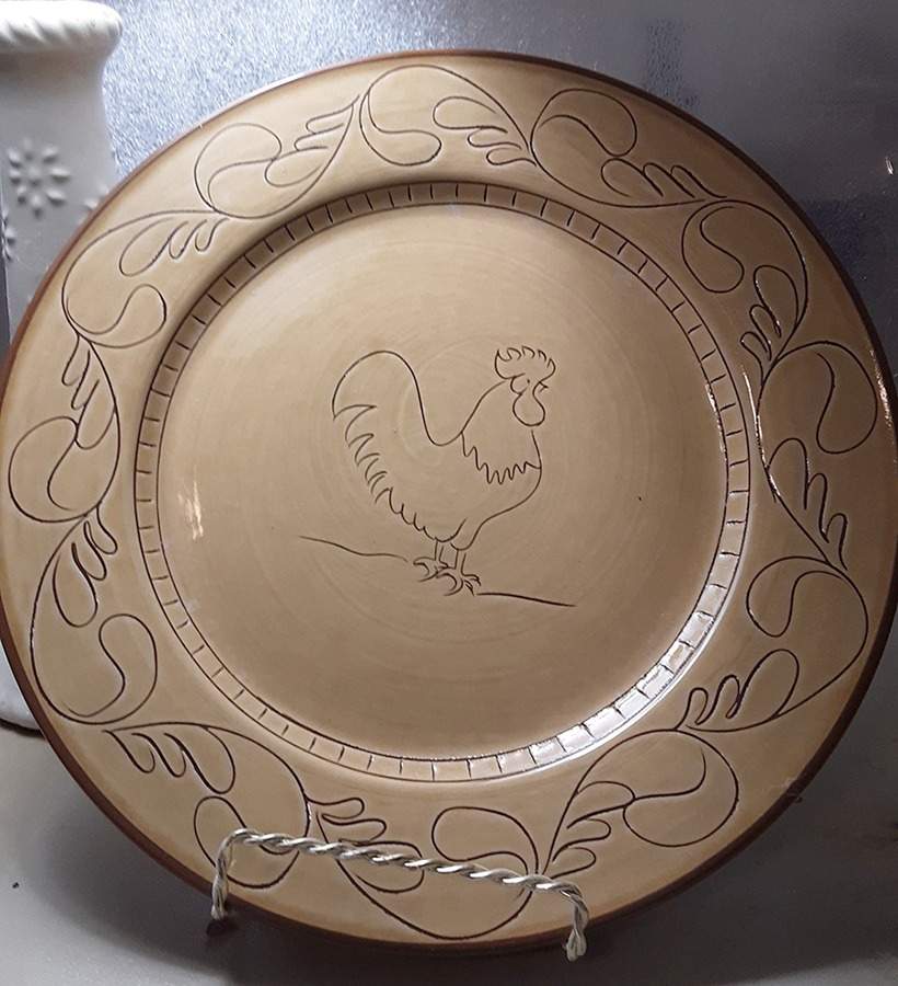 Ruster Rooster Dinner Plate by Fapor (Portugal)-1