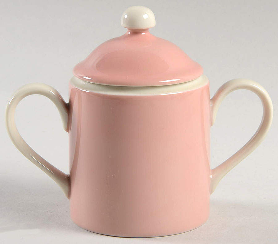 La Ronde Peach Cream Sugar Bowl & Lid by Fitz & Floyd-1