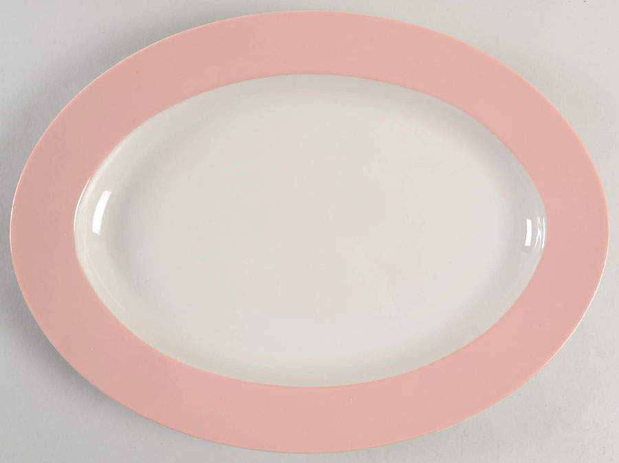 La Ronde Peach Cream 14" Oval Serving Platter by Fitz & Floyd-1