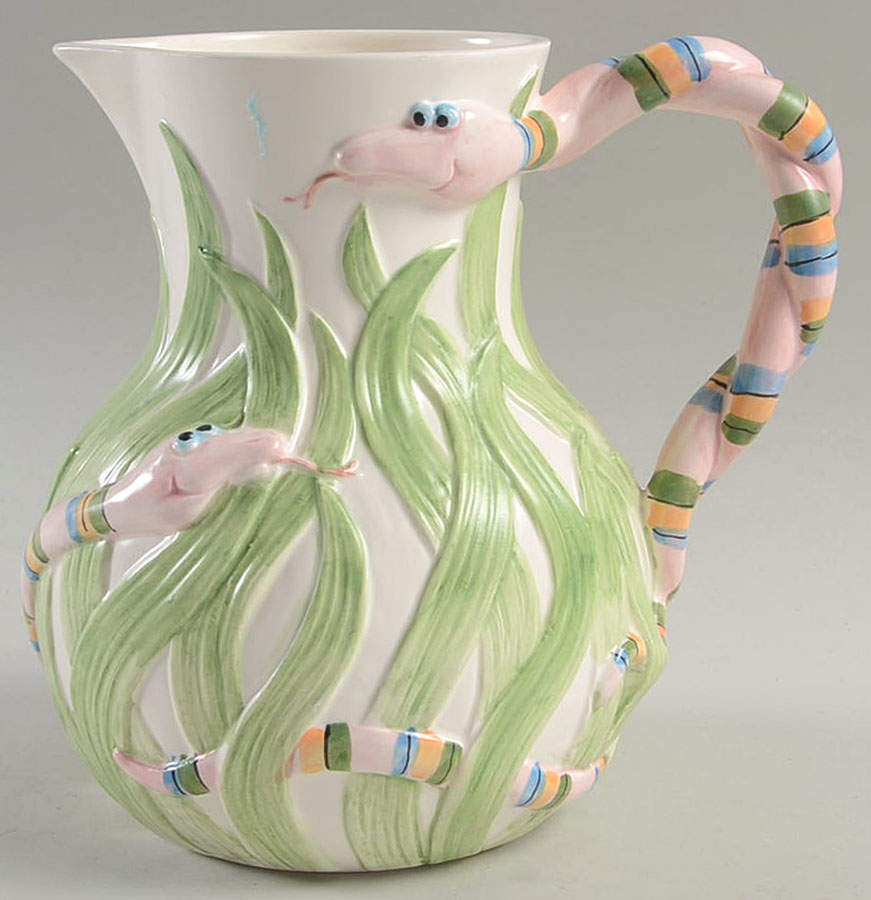 Snake in the Grass 56 Oz Pitcher by Fitz & Floyd-1